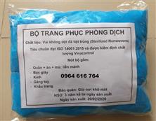 Quần áo phòng dịch dùng một lần màu xanh