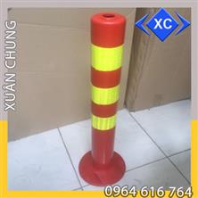 Cọc tiêu phân làn giao thông nhựa PE màu xanh đỏ 75cm